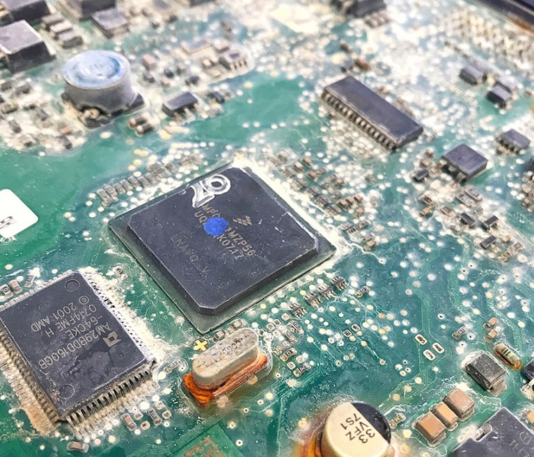 Detailansicht einer Reparatur
